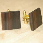 Macassa Ebony Cufflinks from LMJ - Luthier Made Jewellery